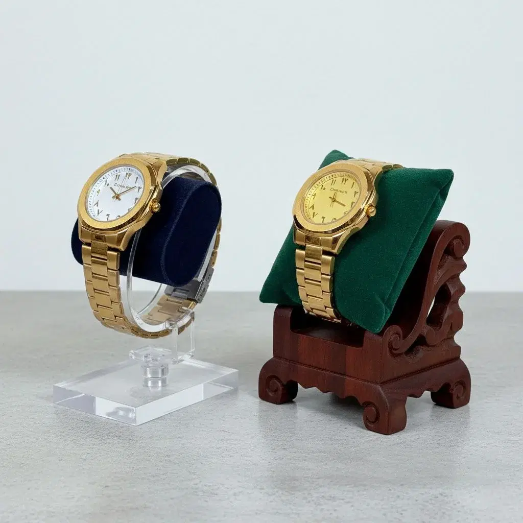 Men's Chain Watch with Arabic Dial. - Image 1