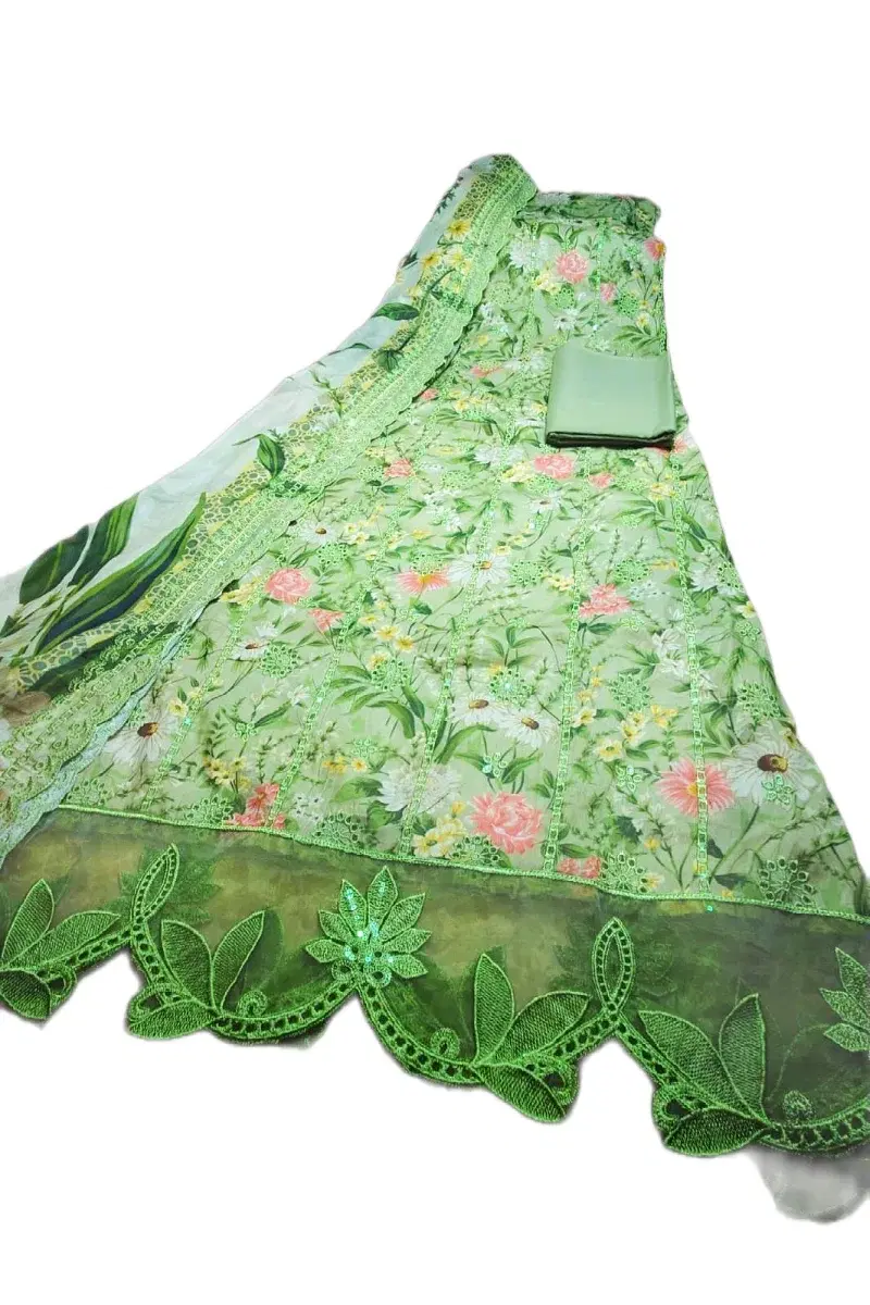 Maria inspaired Suits Unstitched 3 Piece - Image 2