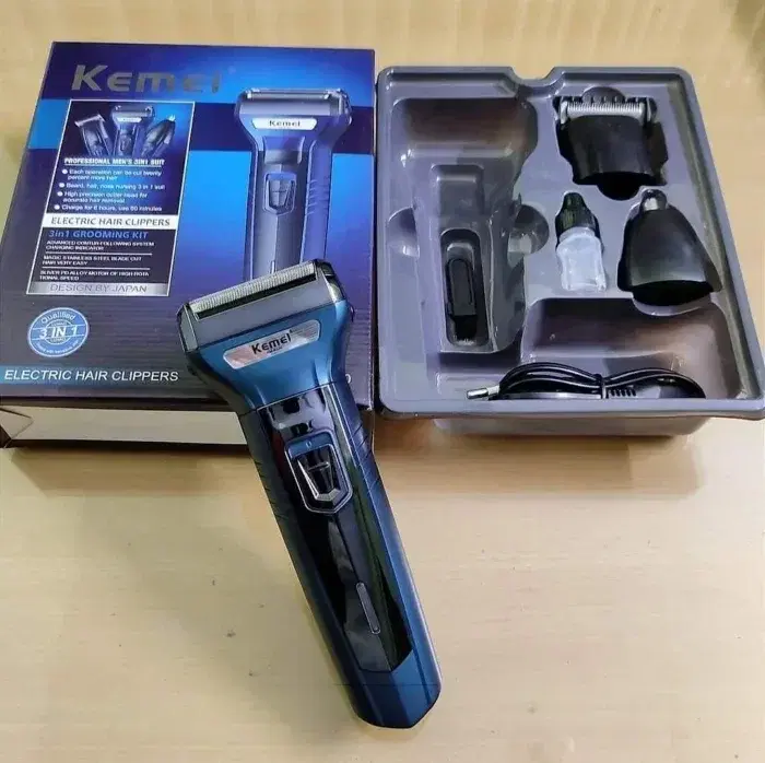 Kemei KM-6330 3 in 1 Professional Hair Trimmer Super Grooming Kit Shaver Clipper Nose Trimmer. - Image 4