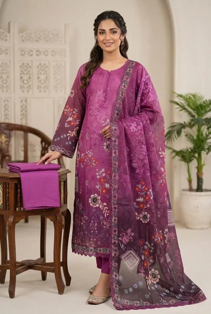 Premium Bexi-Boil Embroidered Three-Piece Set. - Image 1