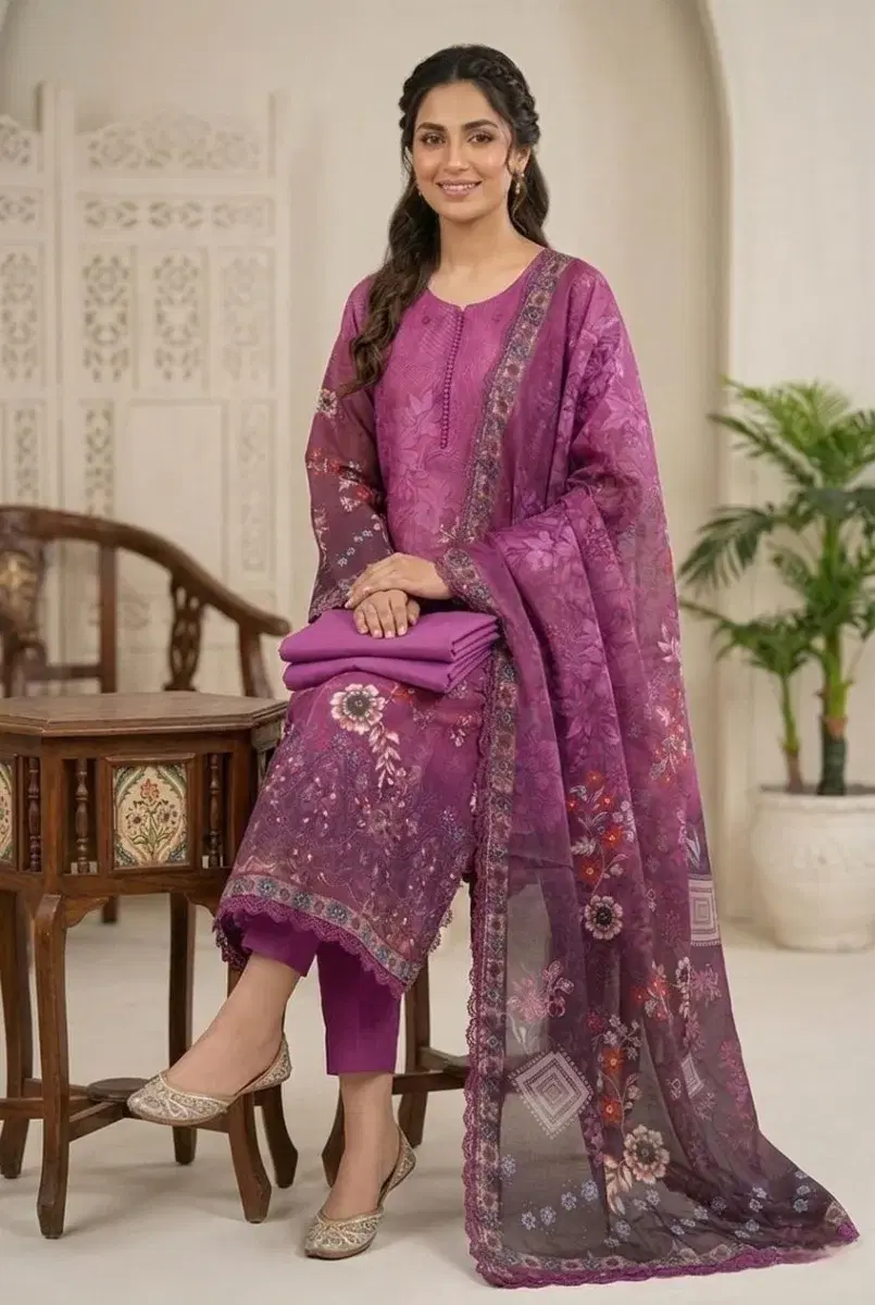 Premium Bexi-Boil Embroidered Three-Piece Set. - Image 3